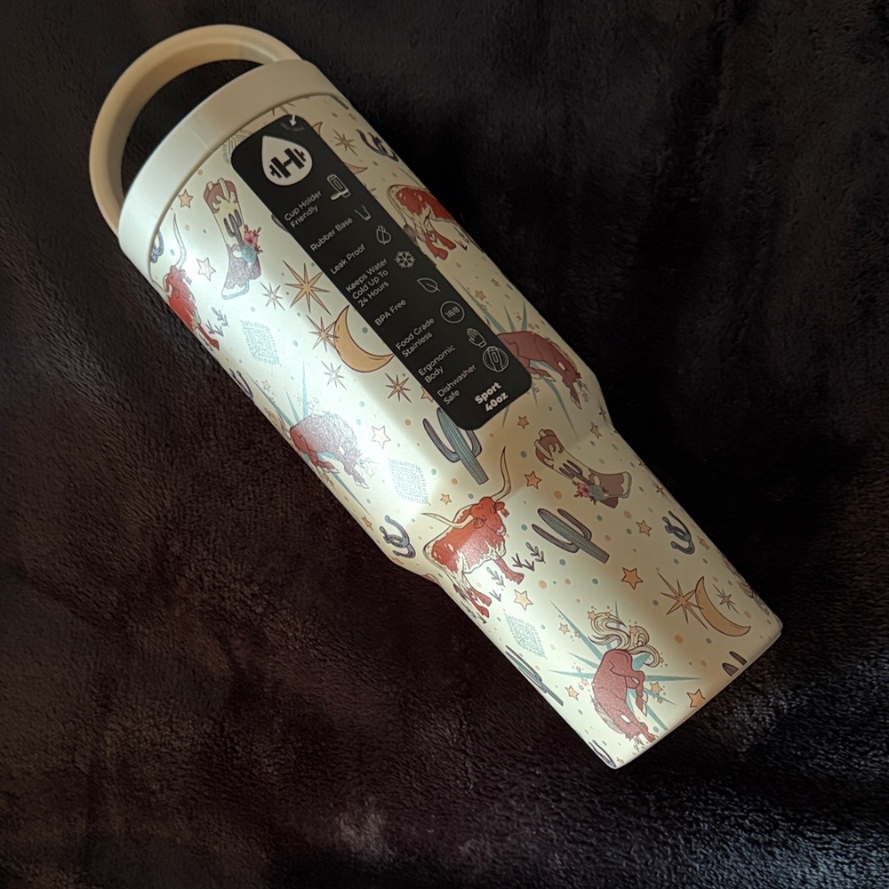 HydroJug Cream Thermos 40 ox 🐂 Rodeo NWT